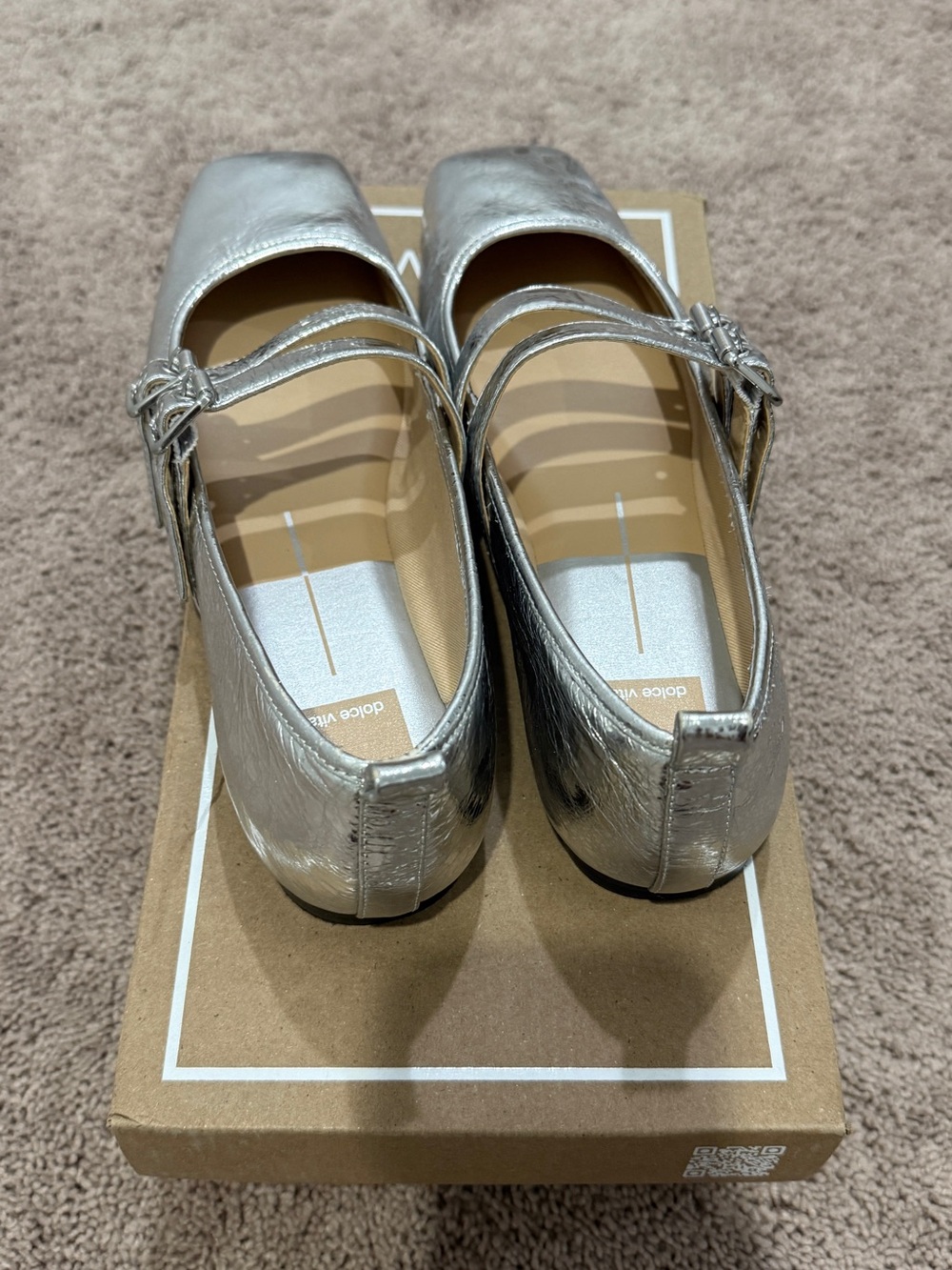 Dolce Vita Metallic Silver Double-Strap Mary Janes - Picture 4 of 6